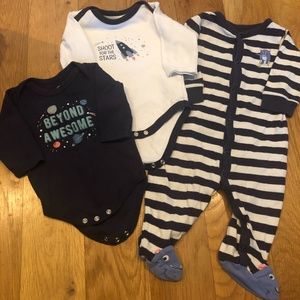 Baby boy long sleeve onesies, sweatshirt, sleepsack